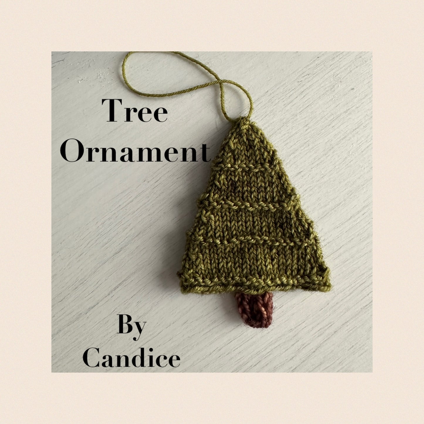 Knit tree ornament - PDF