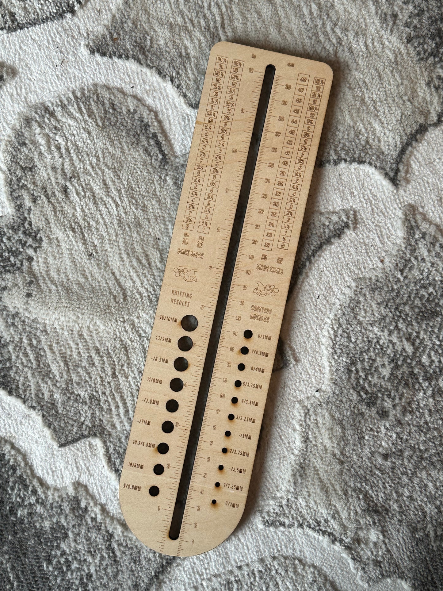 Wooden Sock Ruler