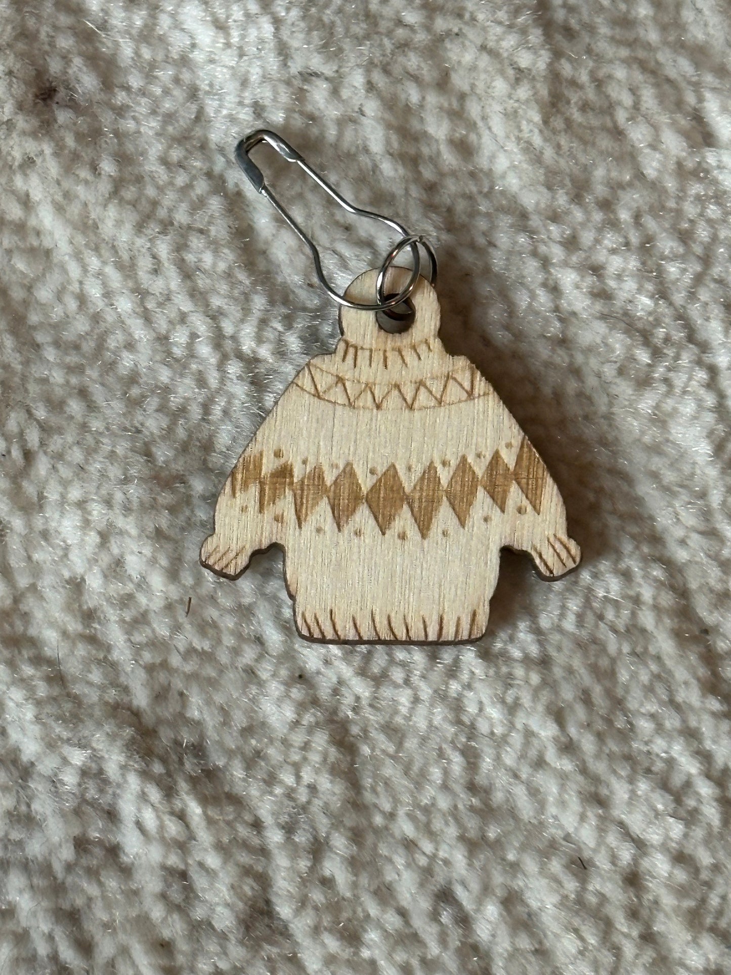 Wooden Sweater Stitch Markers