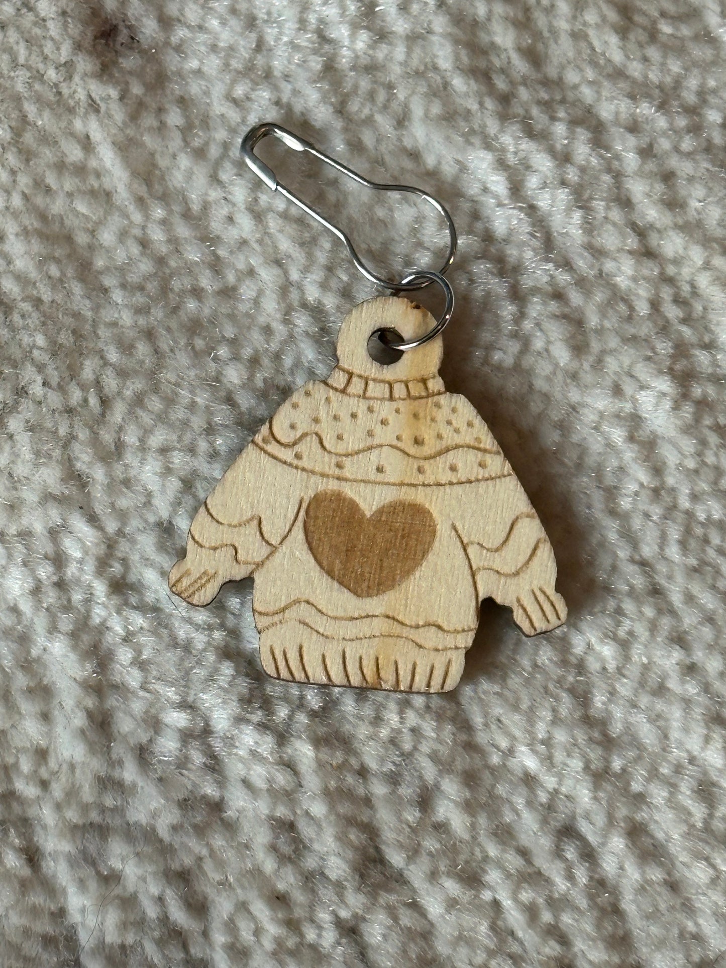 Wooden Sweater Stitch Markers