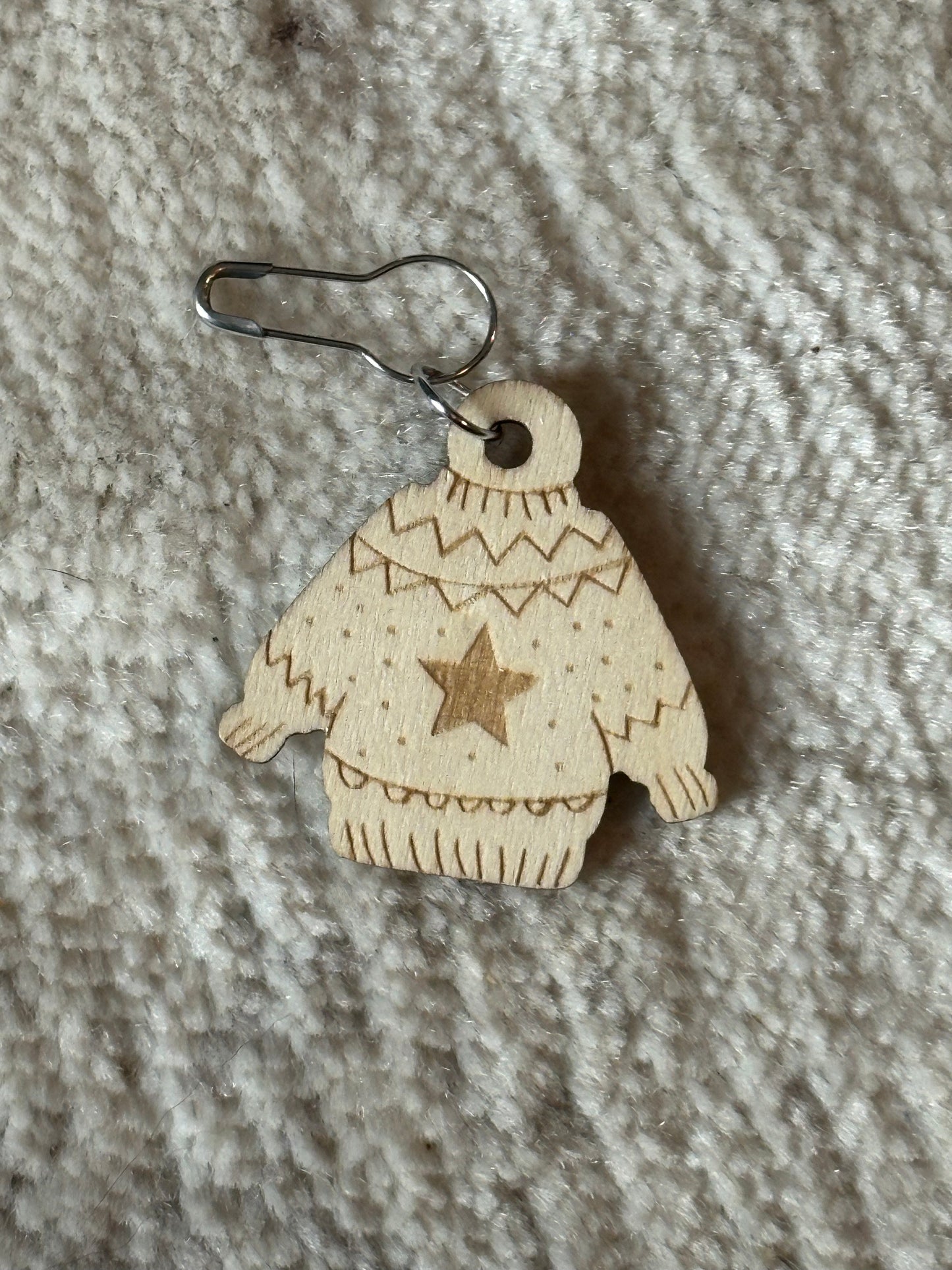 Wooden Sweater Stitch Markers