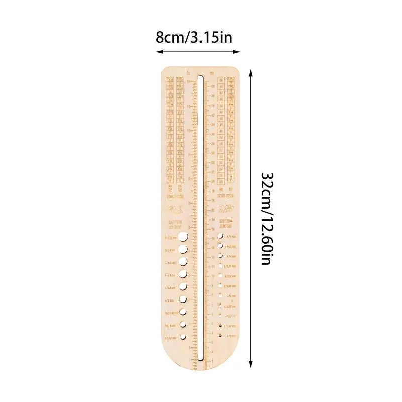 Wooden Sock Ruler