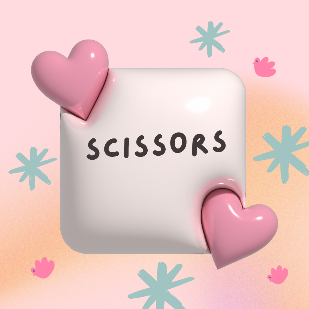 Tiny scissors with silicone cover