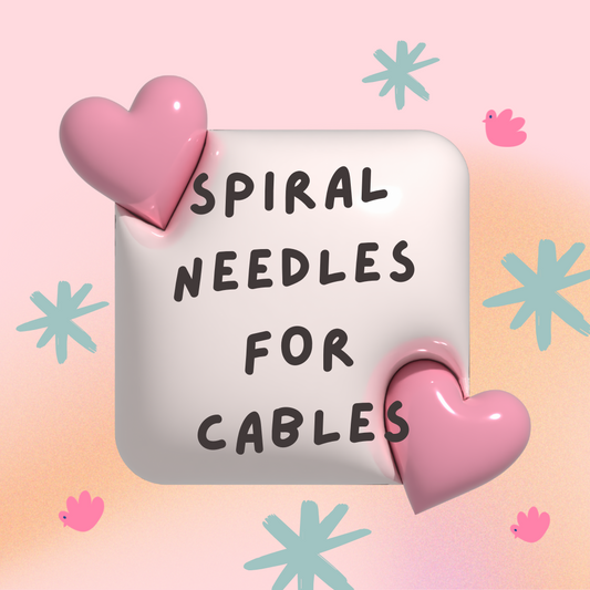 Spiral cable knitting needle